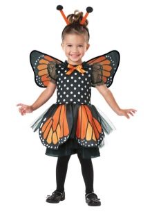 Vestido de año nuevo para niña de 2 años mariposa