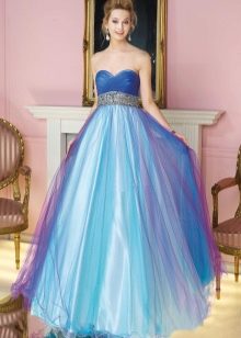 vestido de novia de tafetán iridiscente