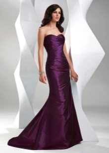 purple taffeta evening dress