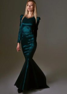 taffeta mermaid gown