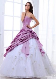vestido de novia de tafetán de color
