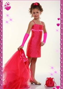 Абитуриентска рокля със сваляща се пола за момиче на 5 години