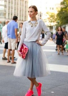 midi skirt at sporty outfit