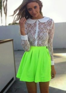 falda corta verde claro