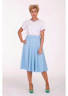 modrá elastická sukňa