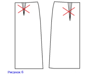 Fermeture de pinces sur la jupe