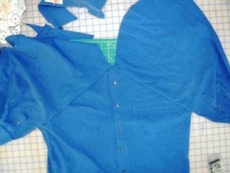 Formació d'un cosset sobre un vestit a partir de la camisa d'un home