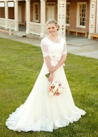 Lace Wedding Modest Dress