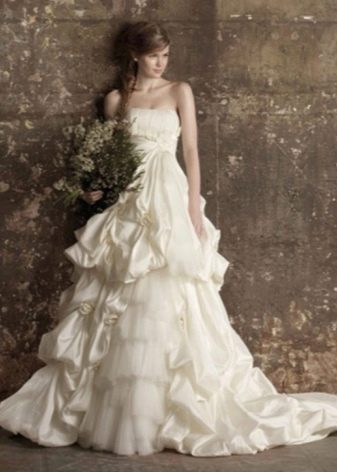 Exuberante vestido de novia transformador con cortinas