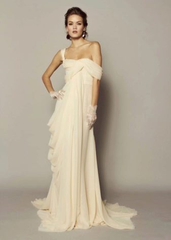 Vestido de noiva estilo império marfim