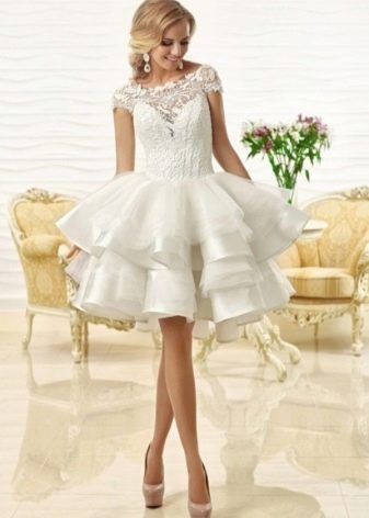 Vestido de novia corto de Oksana Mukha