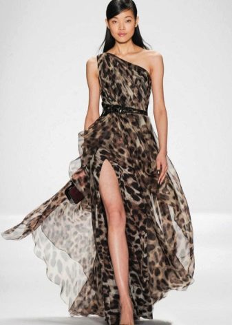 Melnas leoparda kleitas kurpes
