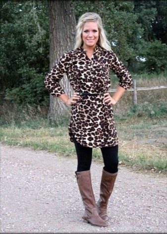 Košilové šaty s leopardím vzorem