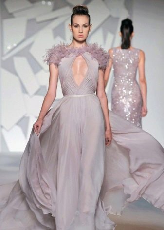Lavendel grijze jurk