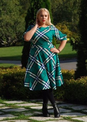 Vestido xadrez para mulheres obesas