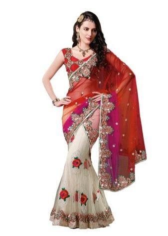 Czerwone indyjskie sari