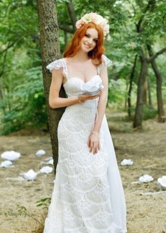 Dzianinowa suknia ślubna Anny Radaeva