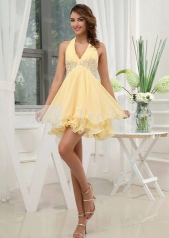Καλοκαιρινό φόρεμα δύο στρώσεων με φούστα ήλιο