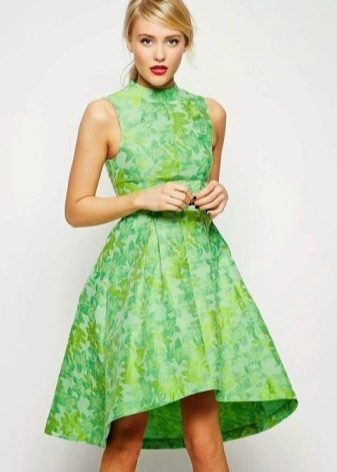 Zelené šaty s potlačou zo 60. rokov