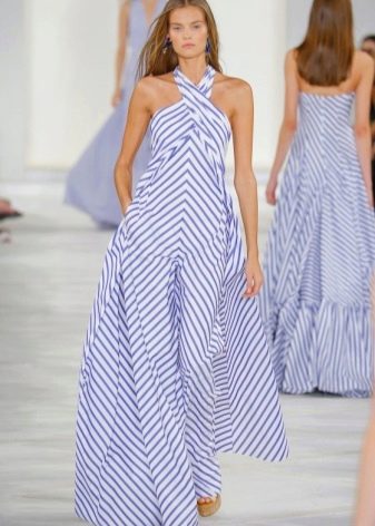 Fashionable striped dress for the spring-summer 2016 season
