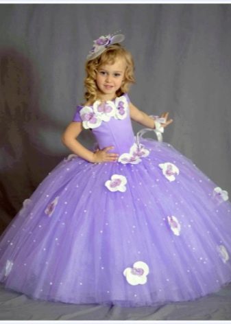 Pakaian prom ungu untuk tadika