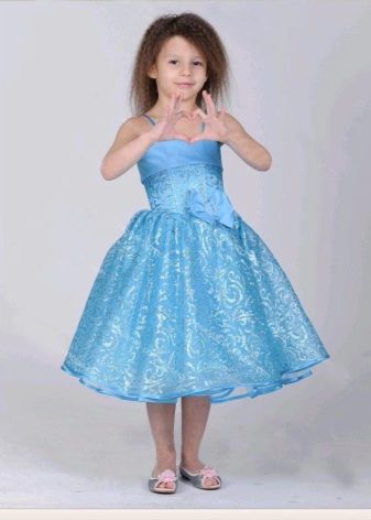 Vestido de fiesta azul para jardín de infantes