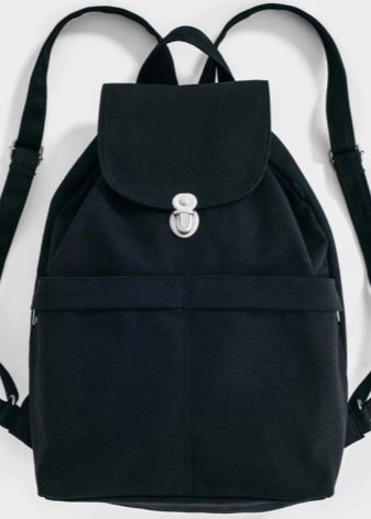 Beg galas hitam untuk kanak-kanak perempuan: beg galas kulit wanita dan