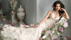 Długie koronkowe suknie ślubne