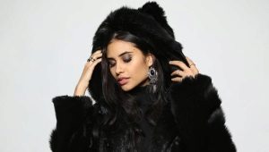 Black fur coat