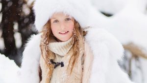 Детски кожени палта за момичета от естествена козина