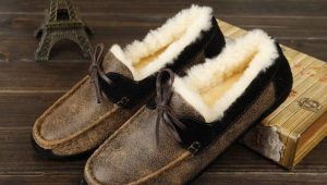 Loafers with fur