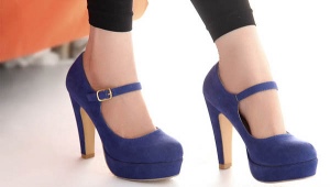 Mavi platform ayakkabılar