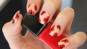 Poppies on nails: techniques and stylish ideas