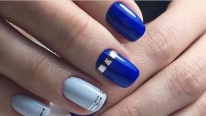 Blue-blue manicure: mga ideya at uso sa fashion