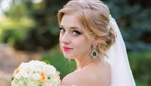 Bruiloftskapsels met een sluier voor halflang haar: wat zijn er en hoe doe je ze?