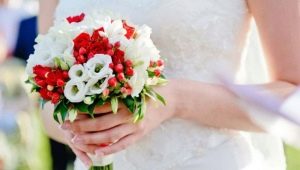 Wedding bridal bouquet from eustoma