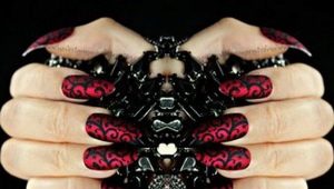 Gothic style manicure design