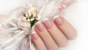 French manicure in gentle colors