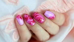 How to draw a rose on nails: design options and ways of drawing