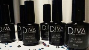 คุณสมบัติและจานสีของ Diva gel varnishes