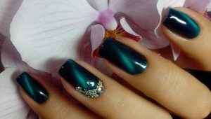 Features of the creation and design ideas of a cat's eye manicure