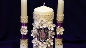 Wedding candles for a family hearth