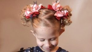 Hairstyles for girls for short hair in kindergarten
