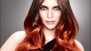 Red ombre for dark and blonde hair of different lengths