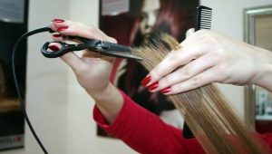 Gunting rambut dengan gunting panas: kebaikan dan keburukan, teknik
