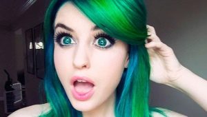 Grøn hårfarve: funktioner og hemmeligheder ved brug