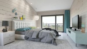 Özel bir evde yatak odası iç tasarım fikirleri