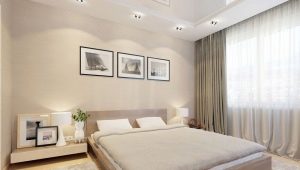 Guļamistabas apdares iezīmes smilškrāsas krāsās
