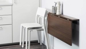 Sklopivi stolovi u kuhinji: prednosti i nedostaci, sorte i preporuke za ugradnju