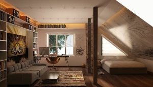 Attic bedroom: arrangement and design